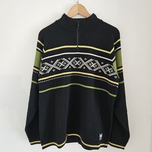 Dale Of Norway Sweater Mens Large Wool Fair Isle 1/4 Zip